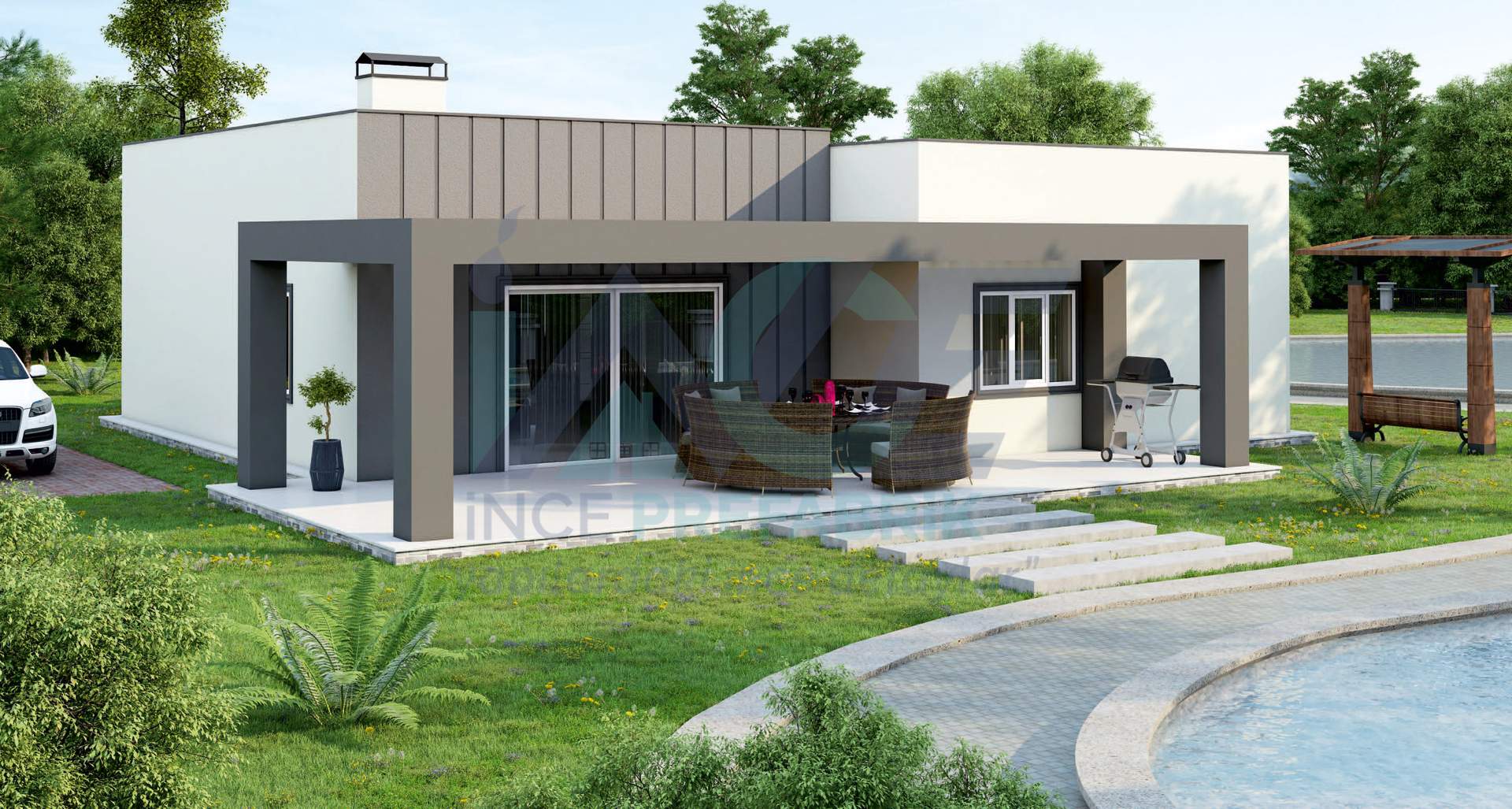 IC612 175m² 3+1 Tek Katlı Çelik Ev