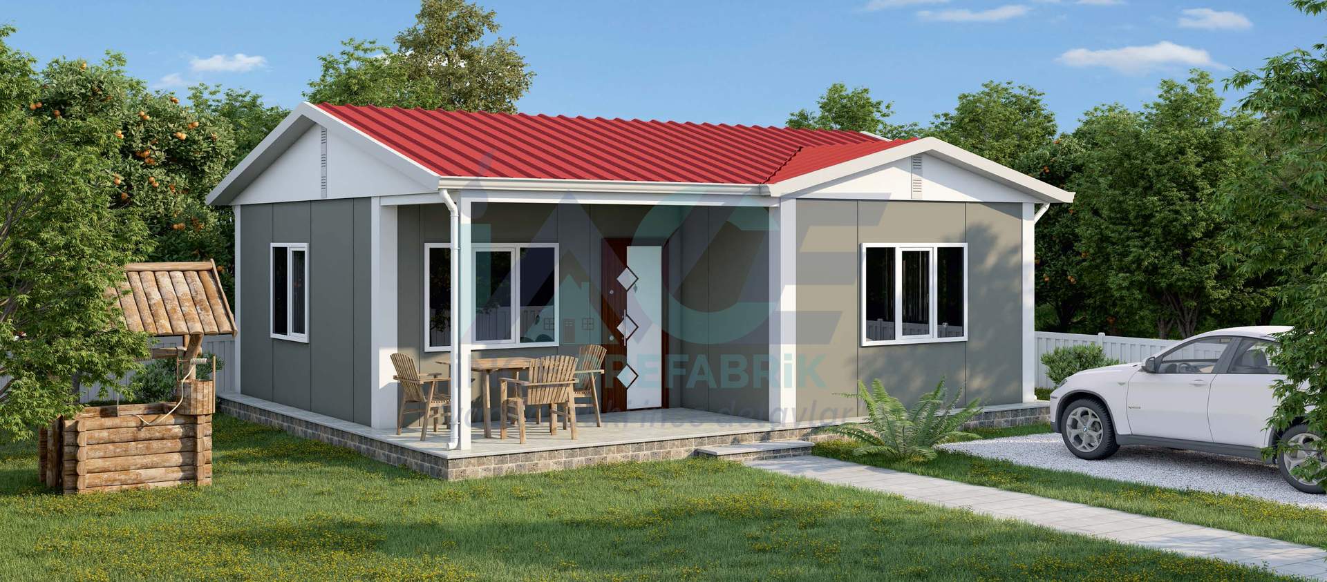 IP103 49m² 1+1 Tek Katlı Prefabrik