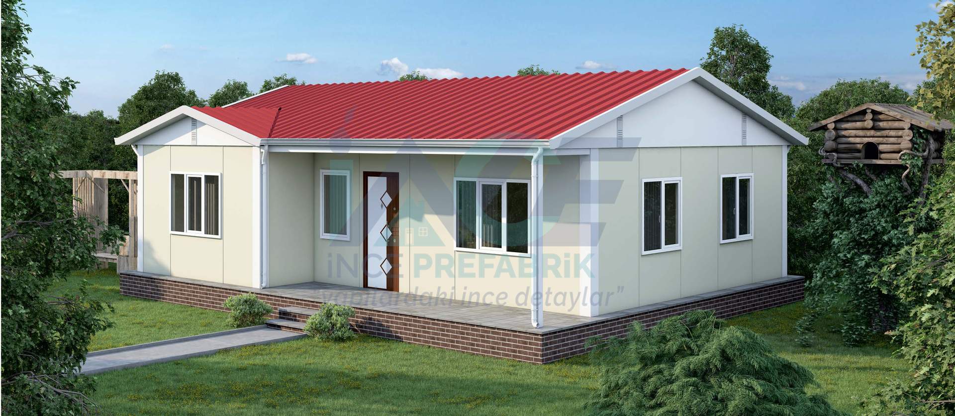 IP113 78m² 2+1 Tek Katlı Prefabrik