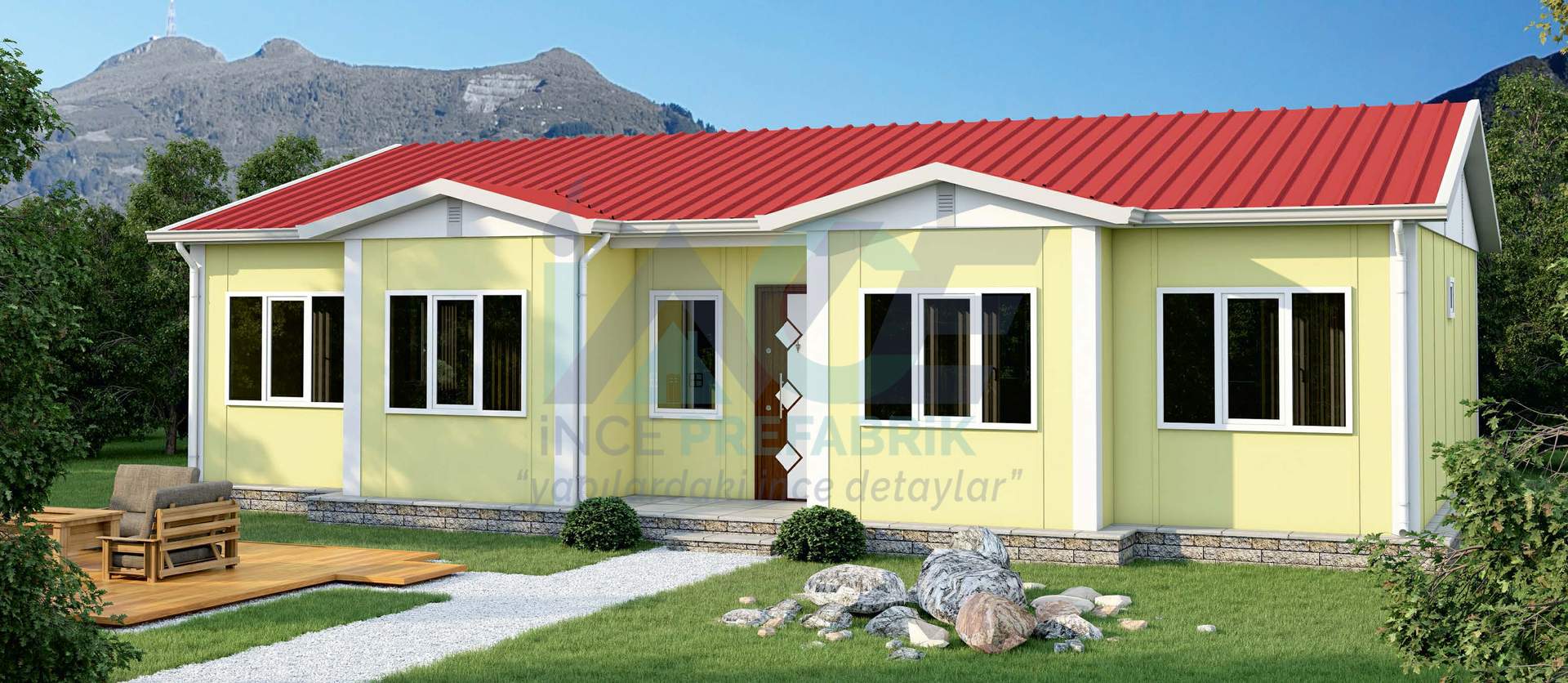 IP128 110m² 3+1 Tek Katlı Prefabrik